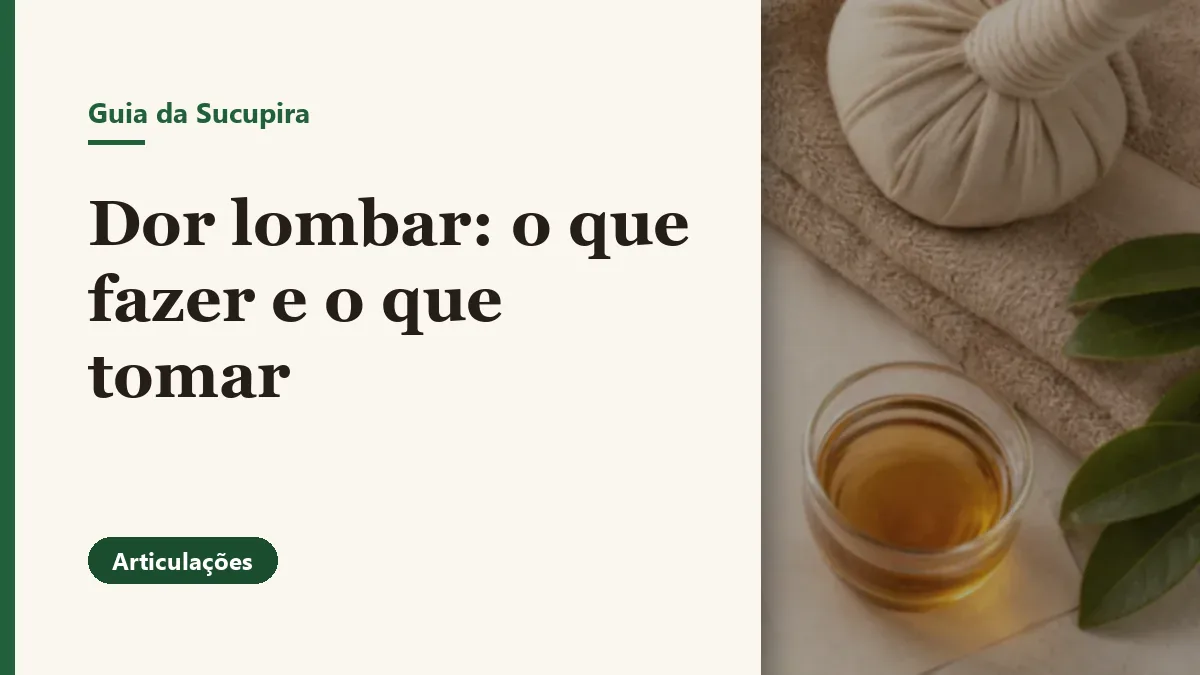 Foto relacionada ao artigo: Dor lombar: o que fazer e o que tomar para aliviar