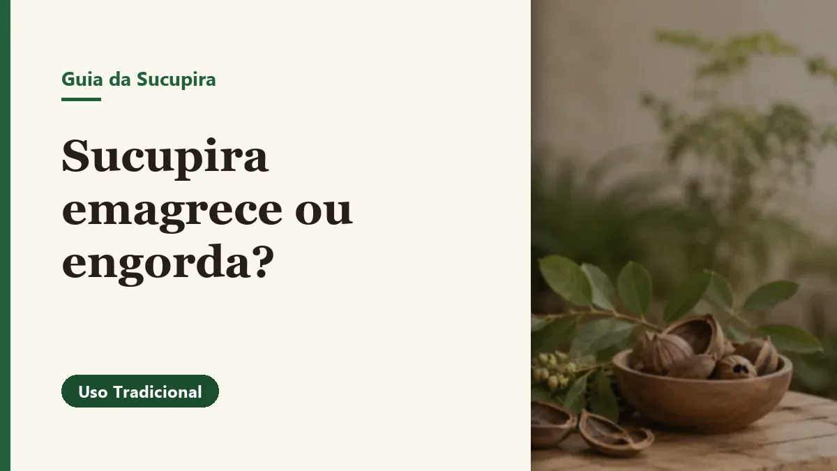 Foto relacionada ao artigo: Sucupira emagrece ou engorda? O que se sabe sobre o peso