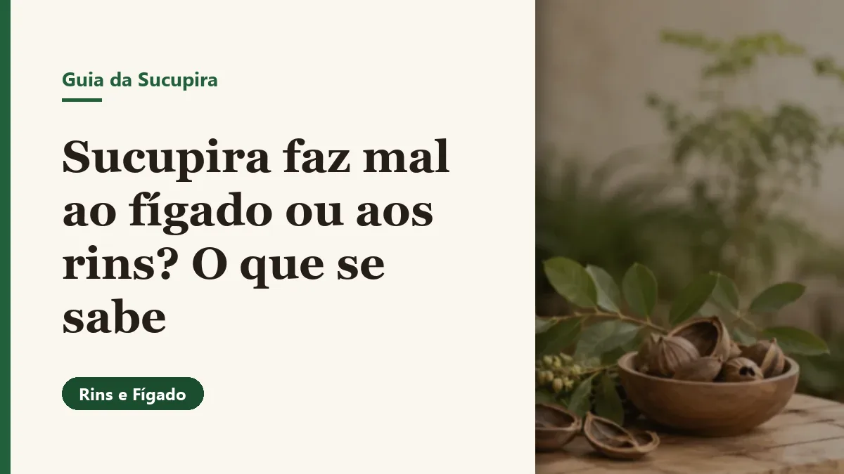 Sucupira faz mal para os rins ou fígado?