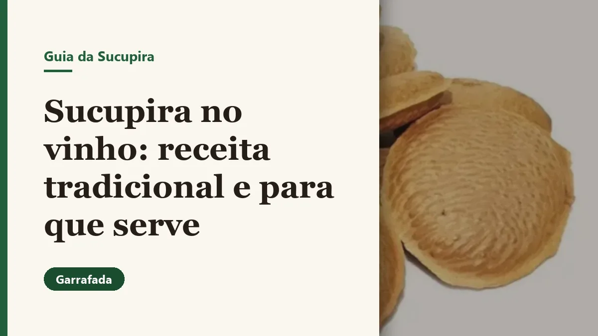 Foto relacionada ao artigo: Sucupira no vinho: receita tradicional e para que serve