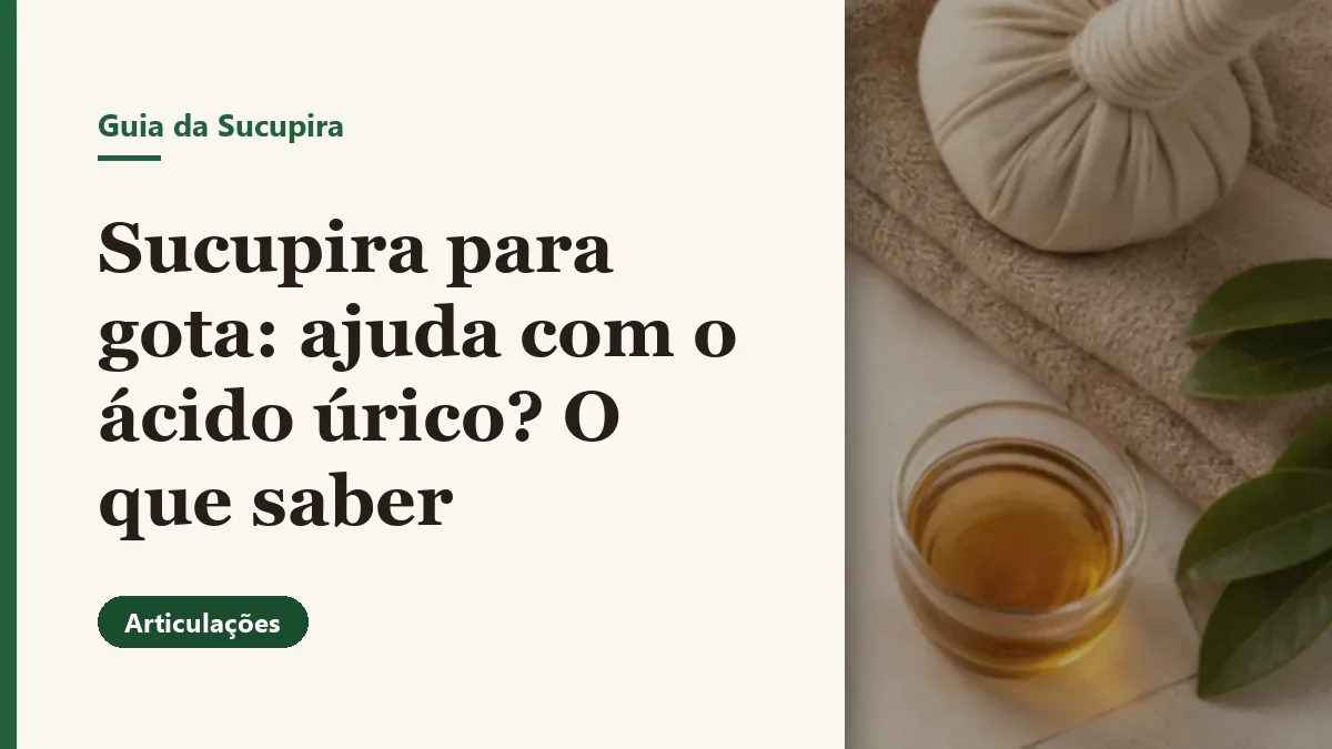 Foto relacionada ao artigo: Sucupira para gota: ajuda com o ácido úrico? O que saber