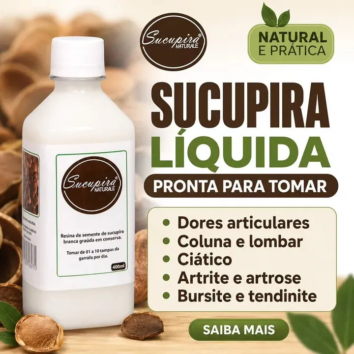 Frasco de sucupira líquida pronta para tomar